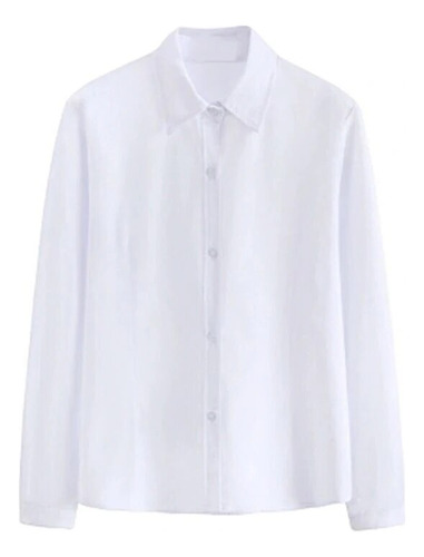 Blusa Blanca Con Falda Plisada A Cuadros Uniforme Para Mujer