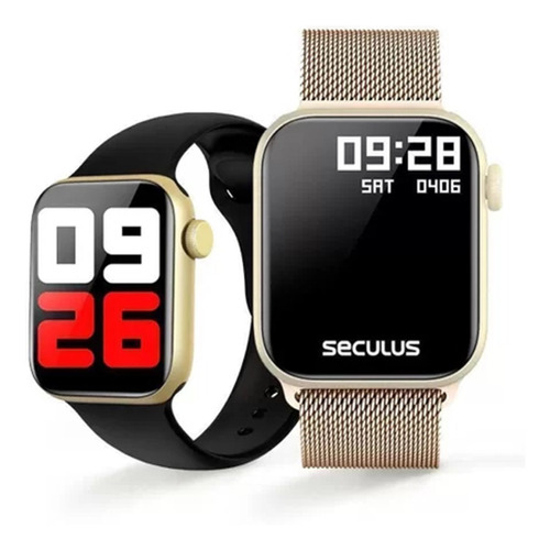 Smartwatch Plus Seculus Dourado Troca Pulseira 17001mpsvdl2