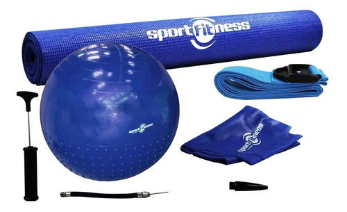 Kit Pilates Yoga Sportfitness Balon 65cm Colchoneta Terapias