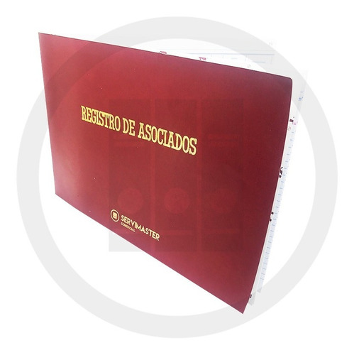 Libro Contable Registro De Asociados X19 Folios Manual Tapa 