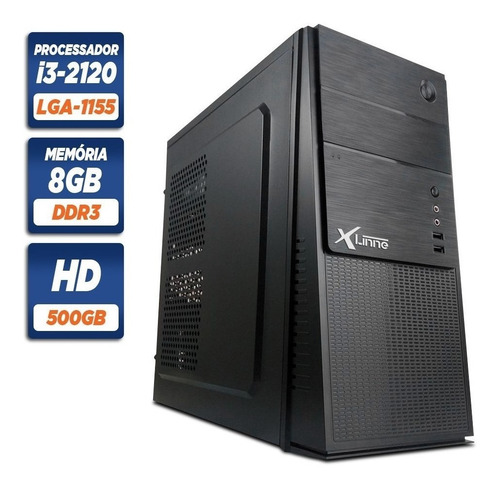 Desktop 1155 I3 2120 Ddr3 8gb Hd 500gb Home X-linne