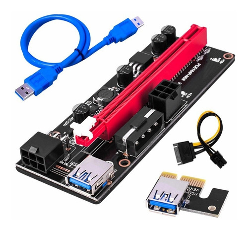 Riser Ver 009s Pcie 6pin 16x Btc Mineria Express Usb Btc Eth