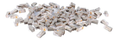 Conector Rj45 End Rj45, 100 Piezas, Cat6, Blindado De Metal,
