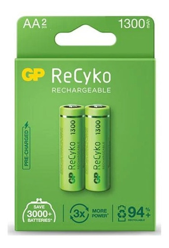 Pila Batería Recargable Gp Aa 1300 Mah 2unidades