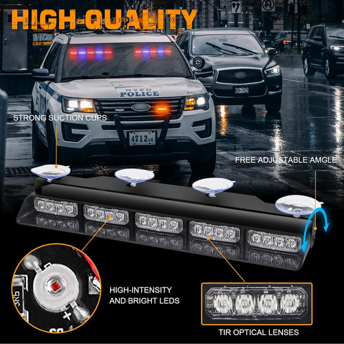 2 Luces De Emergencia Para Tablero De Policía De 17 2088088