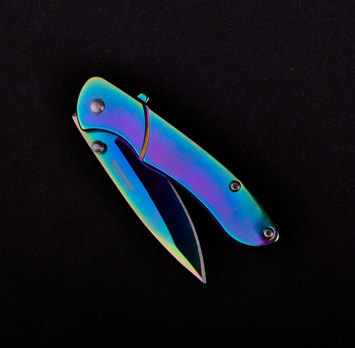 Imagen 3 de 10 de Cuchillo Navaja Rainbow Tornasolada Tac Force Speedster