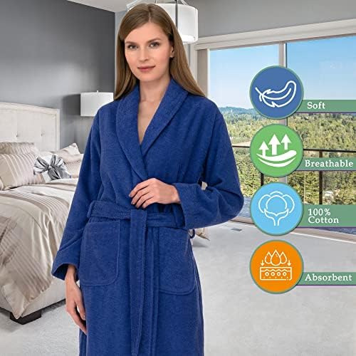 Towelselections Albornoz De Mujer, 100% Algodón, Albornoz Co