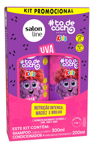 Kit Uva Kids Shampoo + Condicionador Salon Line Todecacho