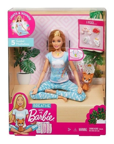 Barbie Medita Comigo Articulada Fashionista Loira Luz Som