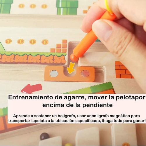 Laberinto En Números De Madera Juguetes Magnéticos Colores
