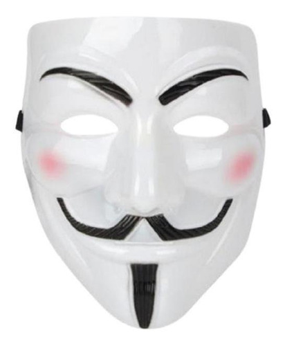 Máscara De V De Venganza, Mxayr-001, Blanco,mascara Anonymou Color Blanco Anonyrev