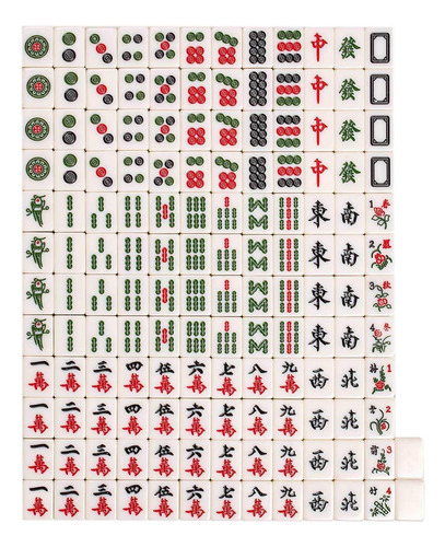 Fixturensplays® Chino Mahjong Set Auténtico Chino Sin Código