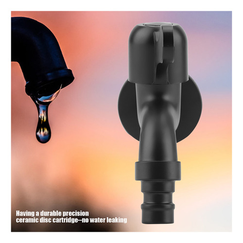 304 Stainless Steel Wall Mounted Faucet, Black