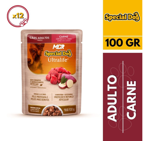 Special Dog Sachet Adulto Carne 100gr X12 Und | Mdr