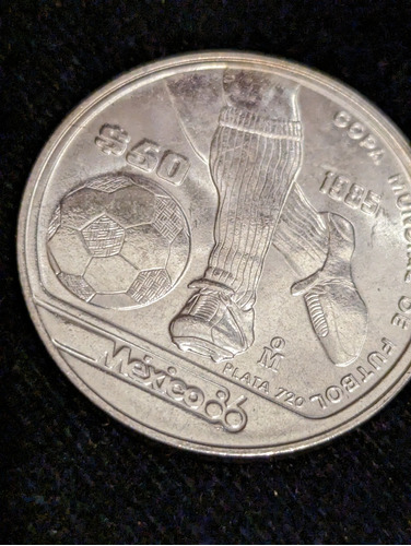 Moneda De Plata 720 México 86 De 50 Pesos 