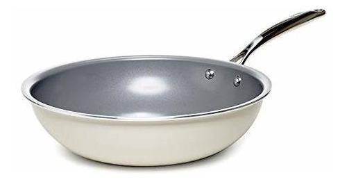 Buen Wok De Ceramica Antiadherente, Apto Para Lavavajillas,