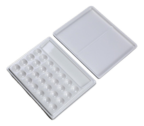 Paleta De Pintura Rectangular De 28 Pocillos Para Mezclar Co