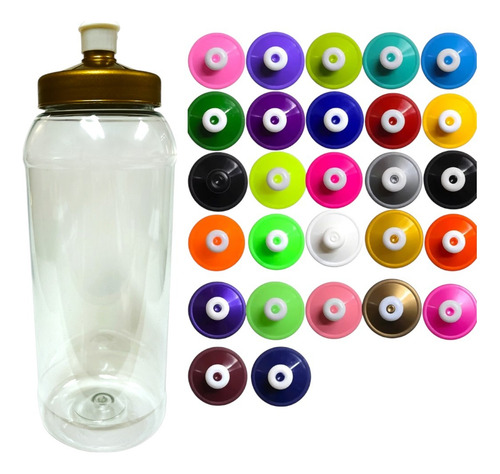 Cilindro Envase 1 Lt Con Tapa Chupón 10 Piezas