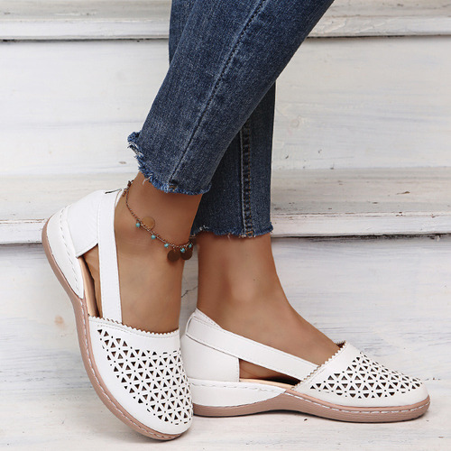 New.. Sandalias Cuña Punta Cerrada Zapatos Enfermera For