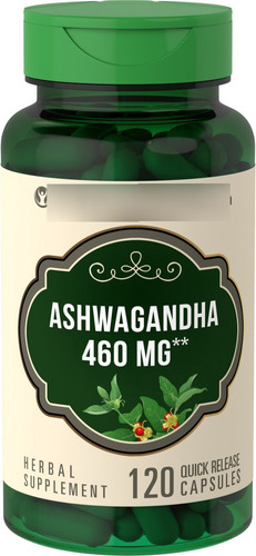  Raíz Ashwagandha Ginseng 460mg 120 Cápsulas Soporte Estrés 