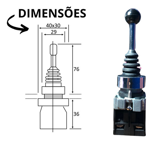 Chave Manipuladora Tipo Joystick 2 Posições Com Retorno Novo