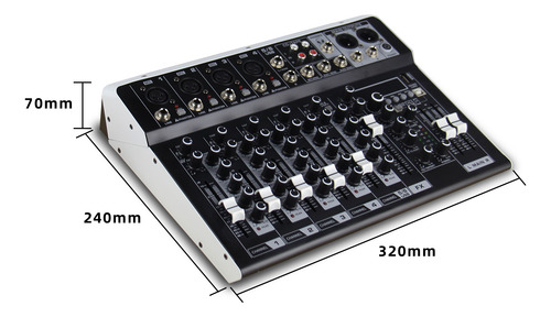 Mesa De Som Cs6 Com 6 Canais Bluetooth Usb Phantom+ 48v