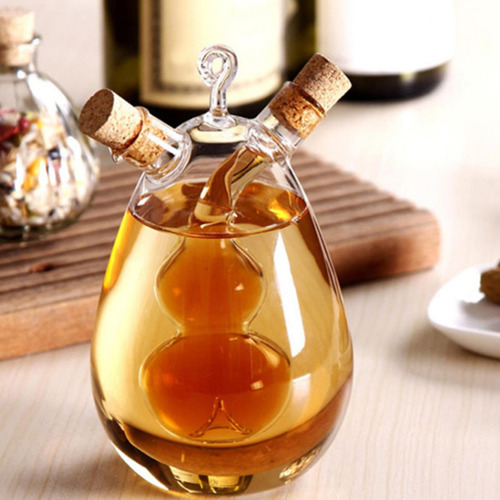 Botella De Aceite De Vidrio Con Dispensador De Tapones De