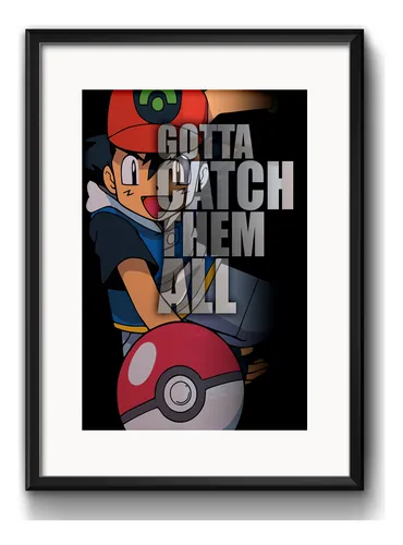 comprar Cuadro Pokemon Frase Pikachu Anime Decoracion Con Paspartú