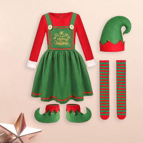 Conjunto De Ropa De Vestir Para Disfraz De Navidad Para