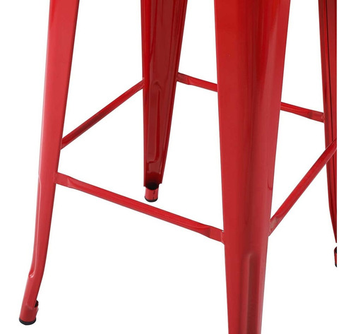 Imagen 7 de 7 de Banqueta Alta Taburete Metal Con Respaldo Bar Tolix Vonne