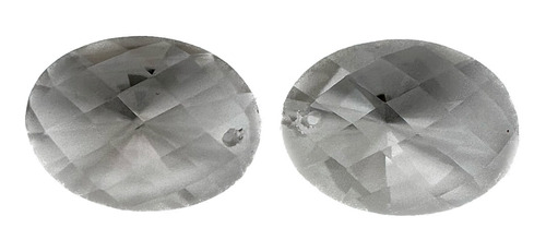 Quartzo Cristal - Par - Lap. Oval - 24,3x18,3mm - 46,5ct