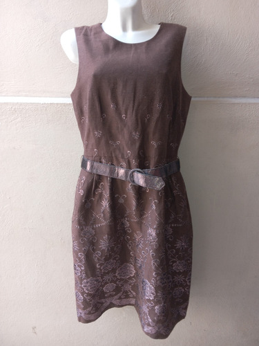 Vestido David Meister Talla 10 De Mujer-(i8 )