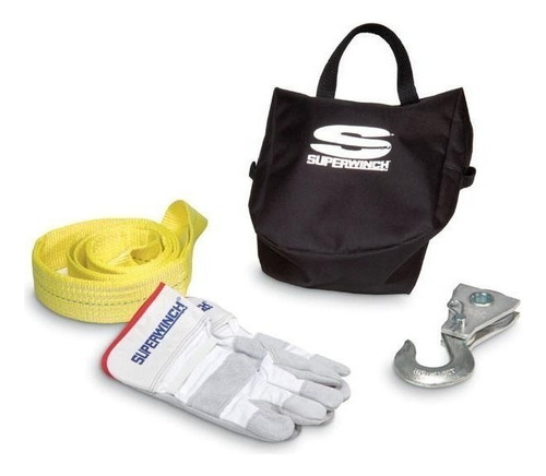 Kit Eslinga + Bloque De Polea + Guantes + Bolsa Superwinch