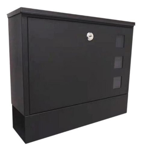 Buzón De Pared Resistente Al 36 Cm X 30 Cm X 9,5 Cm Negro