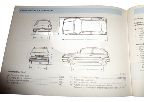 Volkswagen Gol 12/1996 Libro Manual De Instrucciones (Usado)