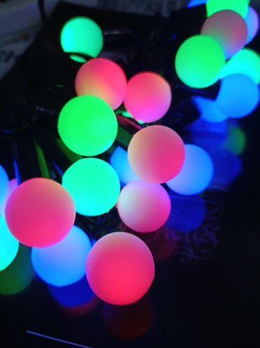 Guirnalda Luces Led Bolita Multicolor 3 Mt Enchufe 220v