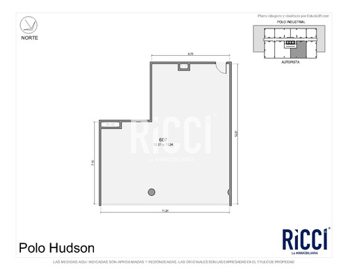 Oficina De 121,19 Metros En El Polo Hudson Piso 6