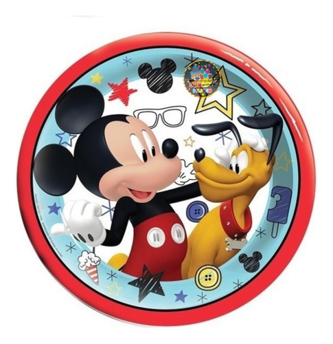 30 Platos Pastelero De Mickey Mouse Fiesta Carton Cumpleaños