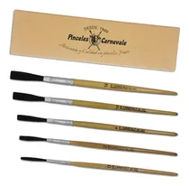 Comprar Set 5 De Pinceles Artisticos Carnevale Para Fletear - Chatos