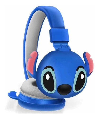 Audífonos Stitch Bluetooth Comandos De Mando/ranura Para Sd Color Azul Color de la luz Azul marino