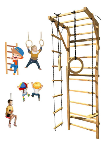 Juego De Barras De Escalera De Pared Sueca Para Niños
