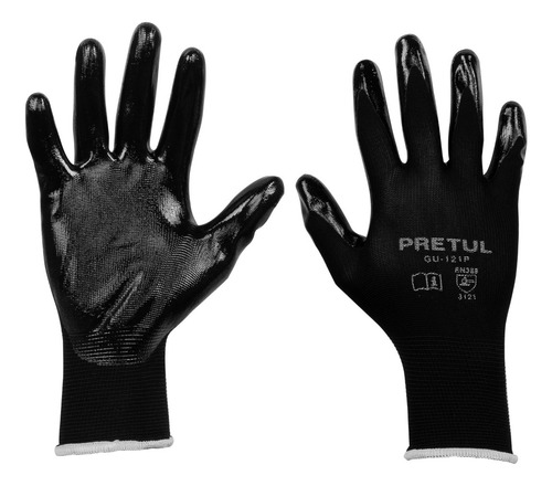 Guantes De Nylon Recubiertos De Nitrilo 6 Pares