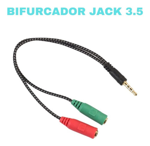 Bifurcador De Audio Jack 3.5mm Para Micrófono Y Audífono