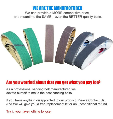 Imagen 5 de 6 de 24 Pcs Knife Sharpener Sanding Belts, 3/4 X 12 Replacement