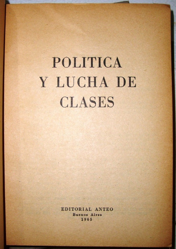 Primera Internacional 4ts Lucha Clases Marxismo Comun Bolche (Usado)