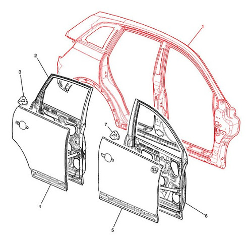 Panel Lateral Der Original Chevrolet Captiva 08-17