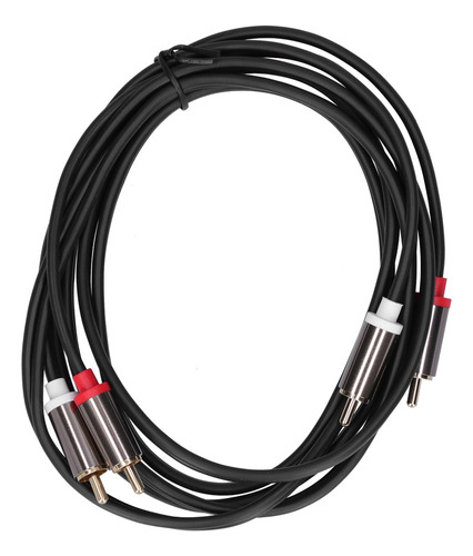 Cable De Audio 2rca Macho A 2rca Macho, Chapado En Oro, Dobl