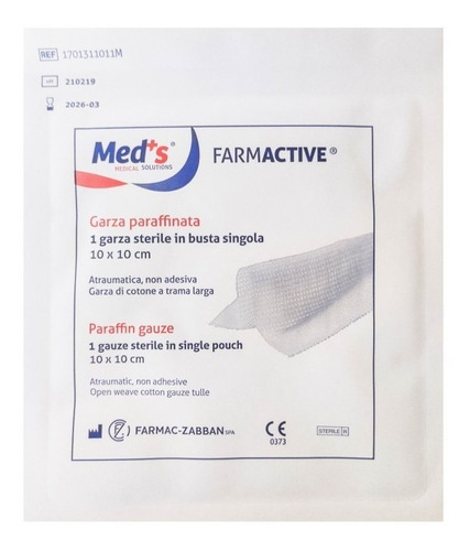 Gasa Parafinada 10cmx30cm 2 Und Famactive (italiana)