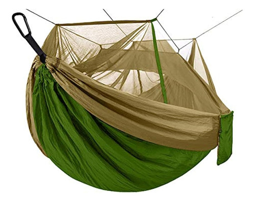 Hamaca De Camping Con Mosquito De Nailon, Color Verde