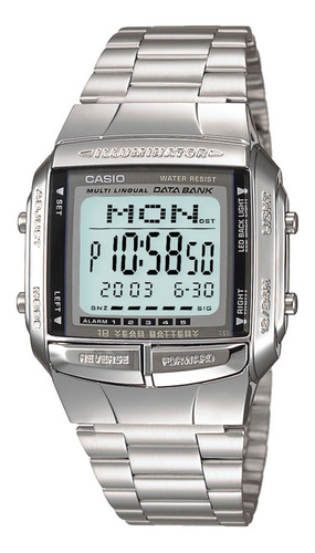 Relógio Masculino Casio Retro Db-360-1adf - Nota Fiscal Cor Da Correia Prateado